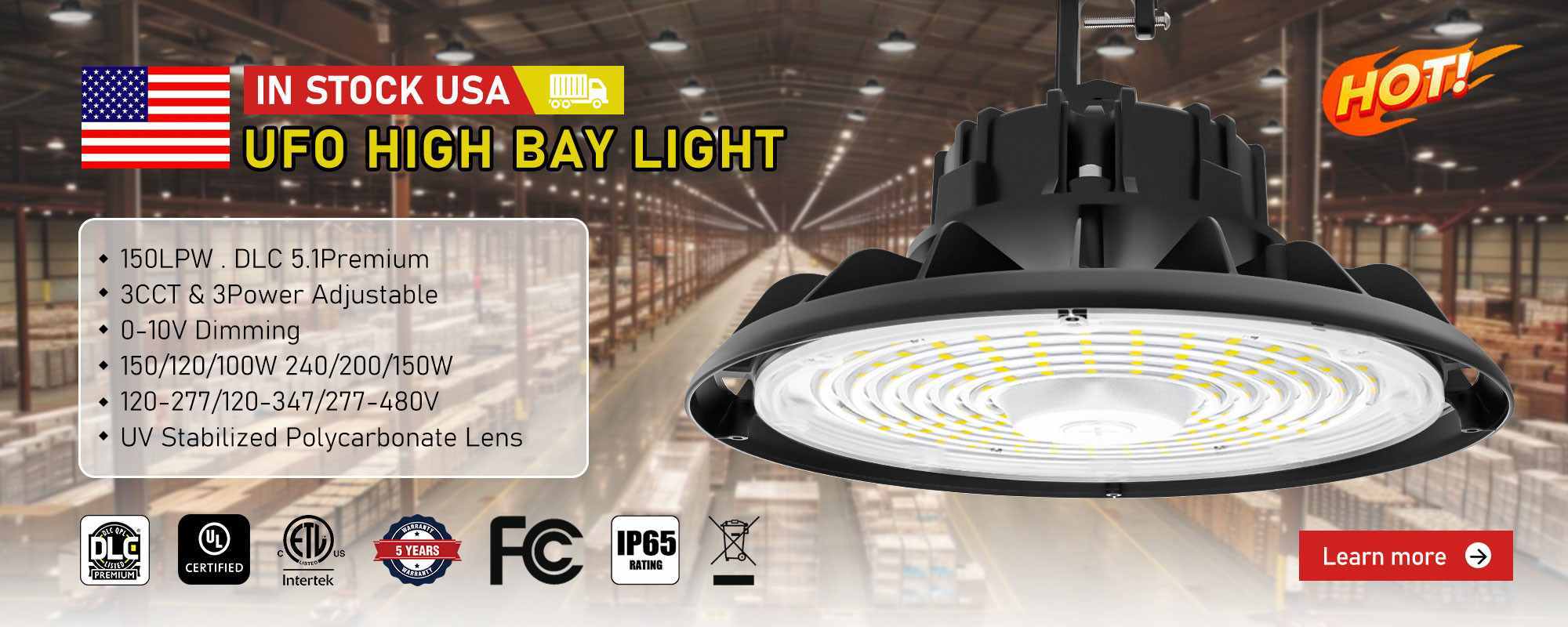 Qualité LED UFO Highbay lumière usine