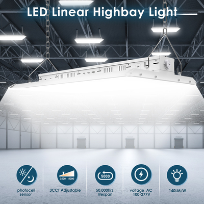Lumière LED linéaire haute baie avec capteur de mouvement 80-400W pour magasin usines entrepôt