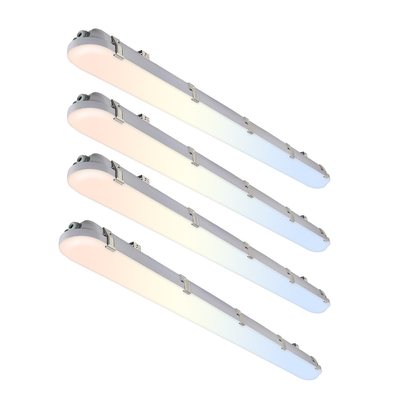 IP66 ETL FCC 15W-100W Vapeur Triproof Light Led Flat Tri-Proof Batten Pour les entrepôts de stockage de poussière alimentaire