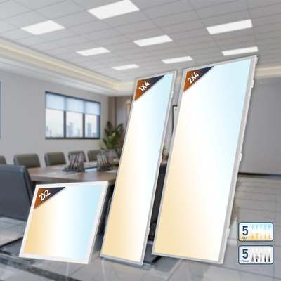 30W 40W 50W 60W 72W Panneau LED lumière sans scintillement SMD2835 Puces ETL DLC 5.1 2x2' 2x4' 3000K 4000K 5000K