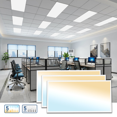 CCT Sélectionnable Dimmable Eco LED Panel Light Super Slim 40W 60W 130lm/W Panneau commercial rétroéclairé